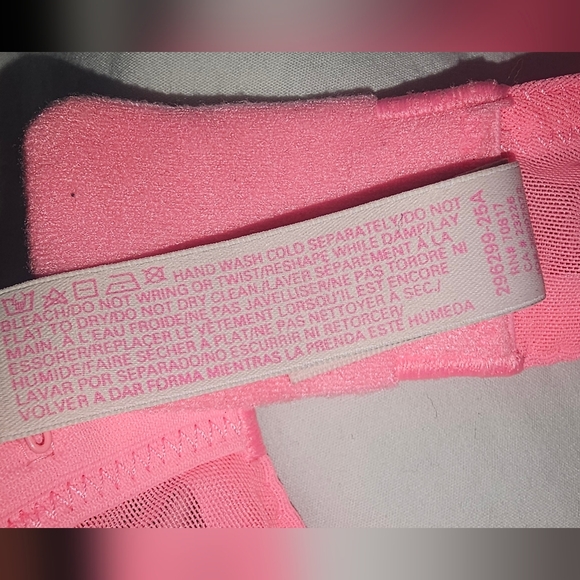 Victoria’s Secret Rare Padded Demi Vintage Pink Gold Lace Push Up Bra 38C RGUC - Picture 7 of 7